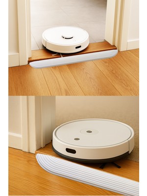 Roboqoq 1.6cm x 70cm Beyaz Robot Süpürge Rampası Sök Tak Kapı Eşik Rampası