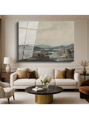 GülsenArt John Constable Ingiliz Kırsal Peyzaj Manzarası Temperli Cam Tablo Duvar Tablosu Dekoratif Tablo