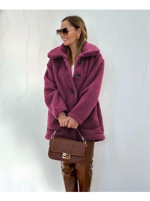 Wmpulse Kadın Uzun Kollu Yakalı Önden Düğmeli Welsoft Kaban