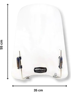 Mefa Tech Mefatech Scooter Ön Siperlik Camı PVC Malzemeden Üretilmiş Yaz ve Kış Mevsimlerine Uygun