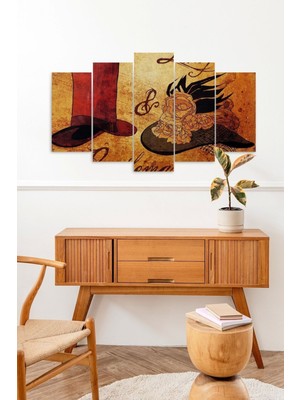 TeknoKapsül Düşündüren Manzara 5 Parçalı Mdf Tablo 60 x 100