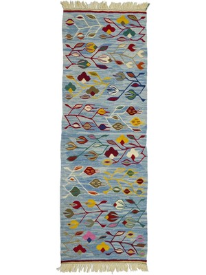 Kilim Co. Lale Motifli El Dokuma Uşak Kilim Yolluk 60X175 cm (15 M²)