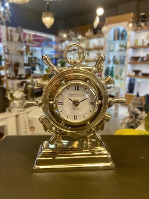 Çırpan Ev Gümüş Dümen Masa Saati 18X27CM