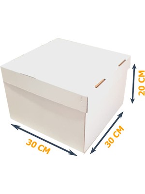 Kututr 30 x 30 x 20 Pasta Kutusu 5 Adet | Çok Amaçlı Taşıma Kutusu | Yaş Pasta Kutusu