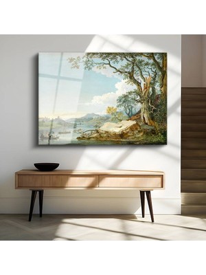 GülsenArt Richard Wilson Italyan Kırsal Manzara Temperli Cam Tablo Duvar Tablosu Dekoratif Tablo