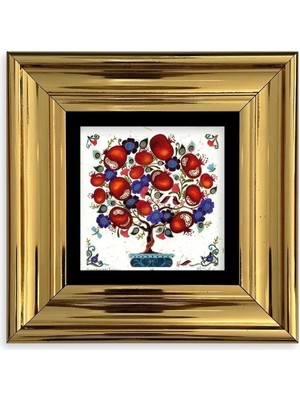 TeknoKapsül Bereket Ağacı Çerçeveli Taş Tablo 20 cm