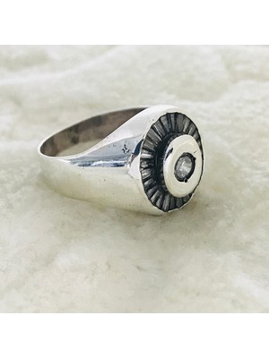 Canka Zirkon Taşlı 925 Ayar Gümüş Erkek Yüzük