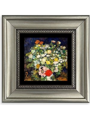 TeknoKapsül Van Gogh Çerçeveli Taş Tablo 20 cm