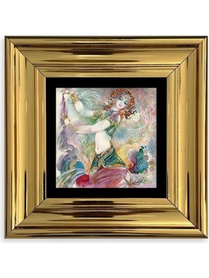 TeknoKapsül Kadın Çerçeveli Taş Tablo 20 cm