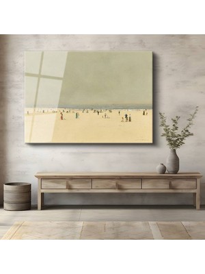 GülsenArt James Abbott Mcneill Whistler Sahil Deniz Manzarası Temperli Cam Tablo Duvar Tablosu Dekoratif Tablo