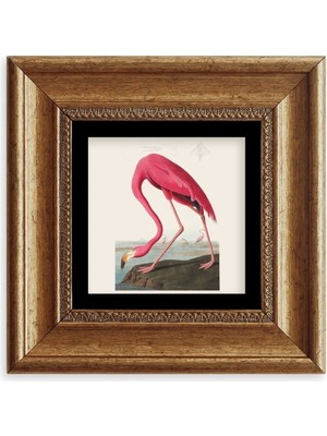 TeknoKapsül Flamingo Çerçeveli Taş Tablo 20 cm