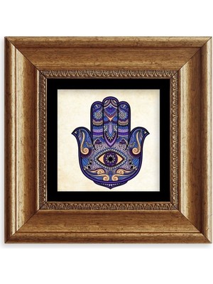 TeknoKapsül Fatma Ana Eli Çerçeveli Taş Tablo 20 cm