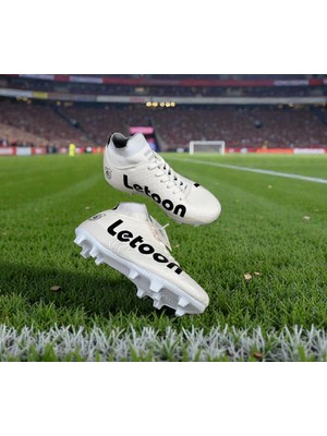 Letoon  Erkek Çocukortapedik Taban Çoraplı Dişli Krampon Halısaha Ayakkabısı