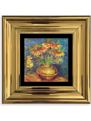 TeknoKapsül Van Gogh Çerçeveli Taş Tablo 20 cm