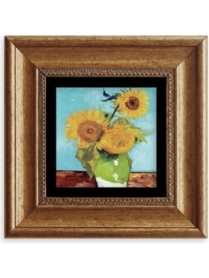 TeknoKapsül Van Gogh Çerçeveli Taş Tablo 20 cm