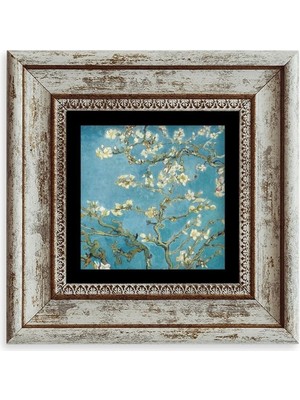 TeknoKapsül Bahar Çiçekleri Çerçeveli Taş Tablo 20 cm