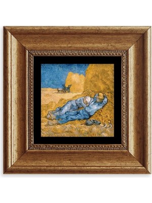 TeknoKapsül Van Gogh Çerçeveli Taş Tablo 20 cm