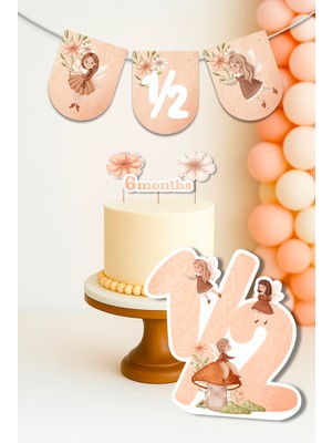 Niksy Design Orman Perileri Temalı 6 Aylık 1/2 Yarım Yaş Konsepti Parti Süsü Seti