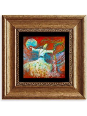 TeknoKapsül Semazen Çerçeveli Taş Tablo 20 cm