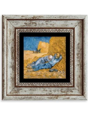 TeknoKapsül Van Gogh Çerçeveli Taş Tablo 20 cm