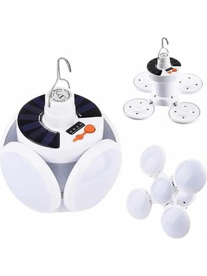 Eco Lounge 5 Kanatlı Bahçe Aydınlatma LED Askılı Solar Güneş Enerji USB Sarjlı