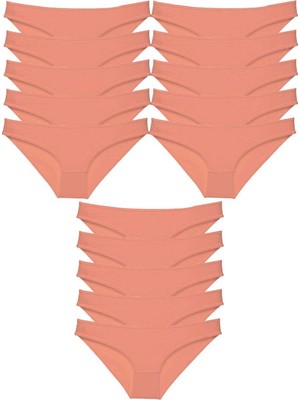 Zenvia 15 Adet Süper Eko Set Likralı Kadın Slip Külot Pudra (ZNV-556)