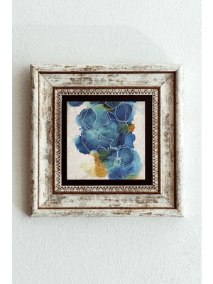 TeknoKapsül Soyut Çalışma Çerçeveli Taş Tablo , Çerçeveli Taş Duvar DEKORU-ENKCRCVTBL-00165 20 cm