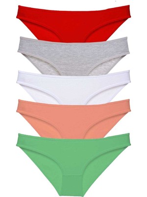 Zenvia 5 Adet Süper Eko Set Likralı Kadın Slip Külot 518 (ZNV-556)
