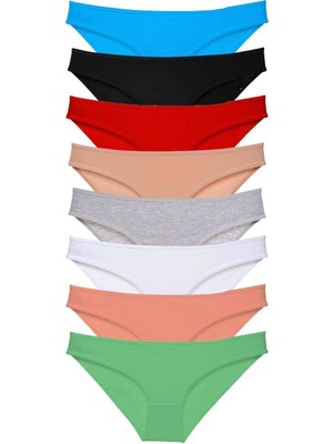 Zenvia 8 Adet Süper Eko Set Likralı Kadın Slip Külot Set 1 (ZNV-556)