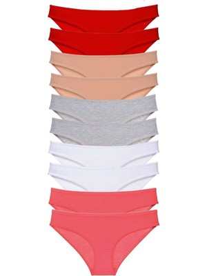 Zenvia 10 Adet Süper Eko Set Likralı Kadın Slip Külot 507 (ZNV-556)