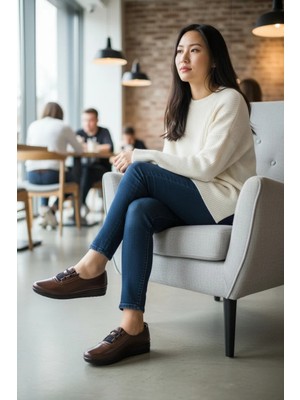 Gökçe Kundura Kadın 4 Nokta Ortopedik Lastikli Ayarlanabilir Yumuşak Taban Babet