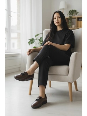 Gökçe Kundura Kadın 4 Nokta Ortopedik Lastikli Ayarlanabilir Yumuşak Taban Babet