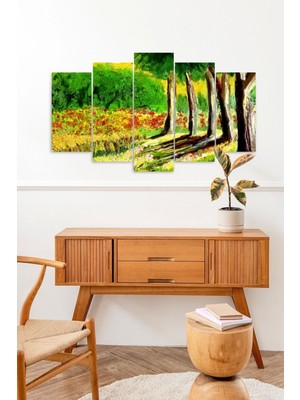 TeknoKapsül Bahçe 5 Parçalı Mdf Tablo 60 x 100