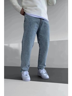 Neva Shop Baggy Karyıkama Taşlamalı Kot Pantolon