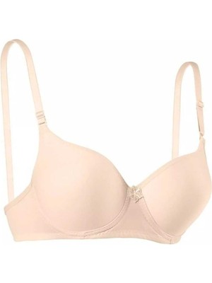 Zenvia Silikonlu Desteksiz Telli Düz Boş Sütyen Ten (ZNV-556)