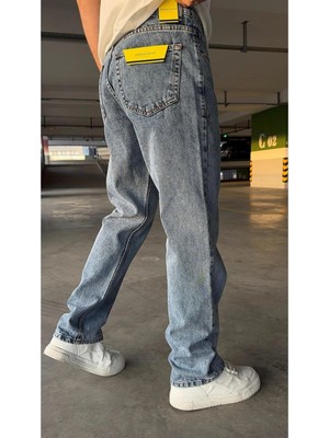 Neva Shop Erkek Buz Mavi Baggy Jeans