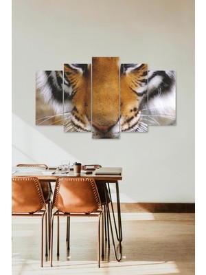 TeknoKapsül Kaplan Manzara 5 Parçalı Mdf Tablo 60 x 100