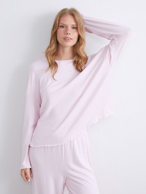 LC Waikiki Pembe Bisiklet Yaka Kadın Pijama Takımı