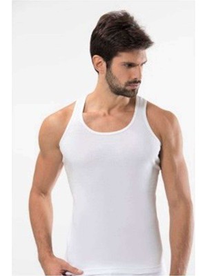 Zenvia 3 Adet Tutku Ribana Spor Erkek Beyaz Atlet 0118 (ZNV-556)