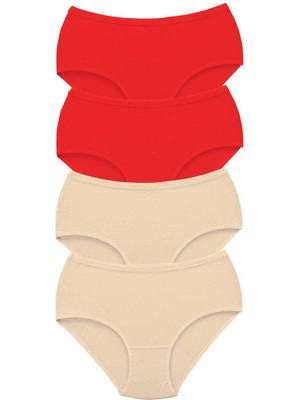 Zenvia 4 Adet Tutku Kadın Yüksek Bel Bato Kalın Lastik Külot S5 (ZNV-556)