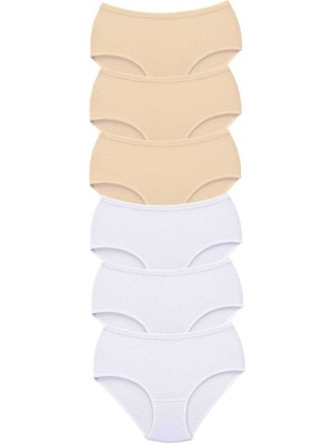 Zenvia 6 Adet Tutku Kadın Yüksek Bel Bato Kalın Lastik Külot S9 (ZNV-556)