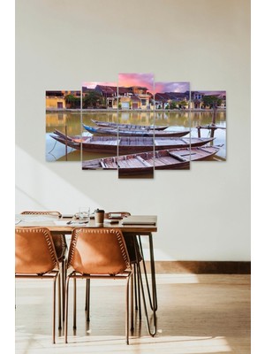 TeknoKapsül Deniz Manzarası 5 Parçalı Mdf Tablo 60 x 100