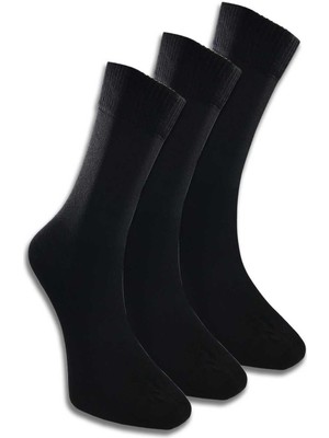 Zenvia 3 Adet Erkek Bambu Lastiği Sıkmayan Diyabetik Çorap (ZNV-556)