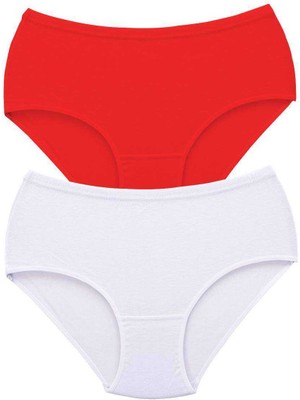 Zenvia 2 Adet Tutku Kadın Yüksek Bel Bato Kalın Lastik Külot S7 (ZNV-556)