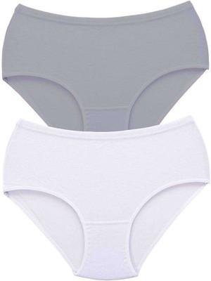 Zenvia 2 Adet Tutku Kadın Yüksek Bel Bato Kalın Lastik Külot S10 (ZNV-556)