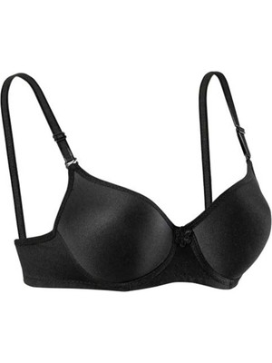 Zenvia Silikonlu Desteksiz Telli Düz Boş Sütyen Siyah (ZNV-556)