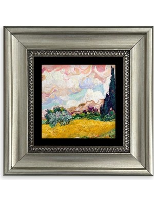 TeknoKapsül Van Gogh Çerçeveli Taş Tablo 20 cm