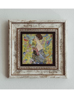 TeknoKapsül Gustav Klimt Çerçeveli Taş Tablo , Çerçeveli Taş Duvar Dekoru 20 cm
