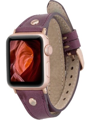 Sinerjim Apple Watch Uyumlu Deri Kordon 38-40-41mm DT Slim CZ7