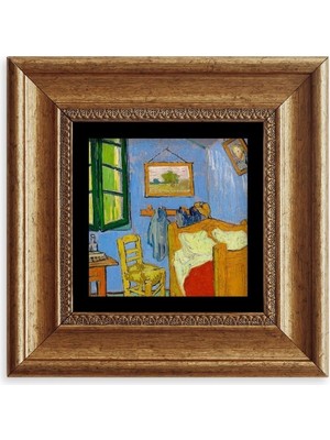 TeknoKapsül Van Gogh Çerçeveli Taş Tablo 20 cm